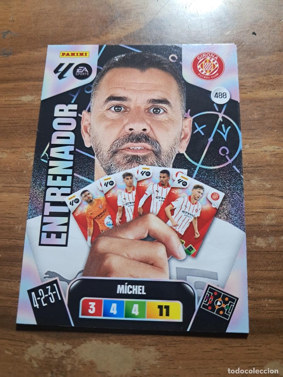 Cromos de F&uacute;tbol: CARD ADENALYN XL TEMPORADA 25/26: ENTRENADOR GIRONA MICHEL, N&deg; 488