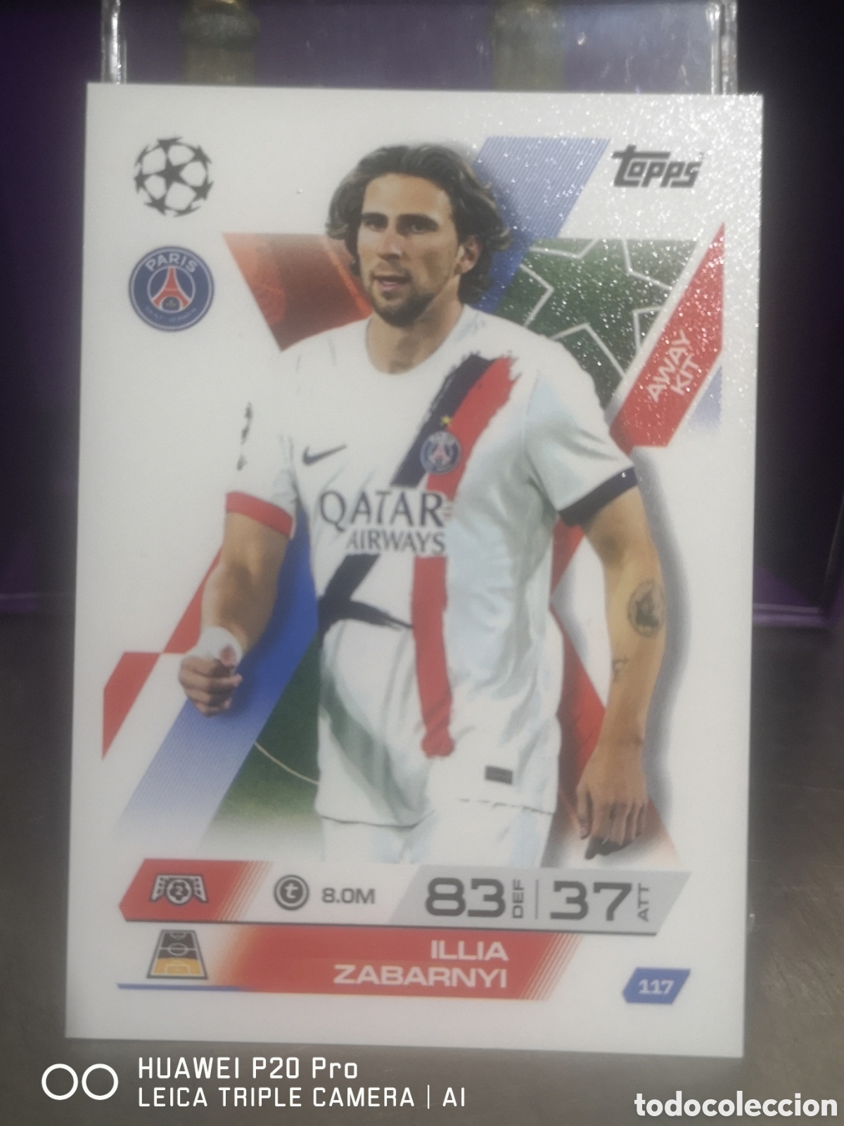 Cromos de F&uacute;tbol: MATCH ATTAX EXTRA 2025 2026 AWAY KIT ILLIA ZABARNYI 117 PARIS SAINT GERMAIN