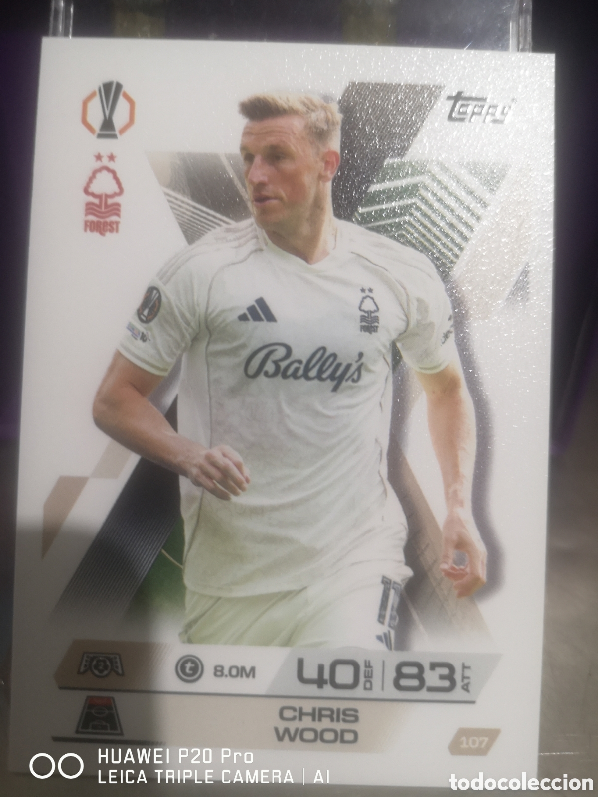 Cromos de F&uacute;tbol: MATCH ATTAX EXTRA 2025 2026 AWAY KIT CHRIS WOOD 107 NOTTINGHAM FOREST