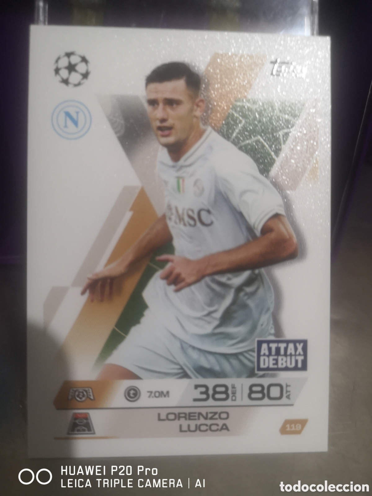 Cromos de F&uacute;tbol: MATCH ATTAX EXTRA 2025 2026 AWAY KIT LORENZO LUCCA 119 NAPOLES