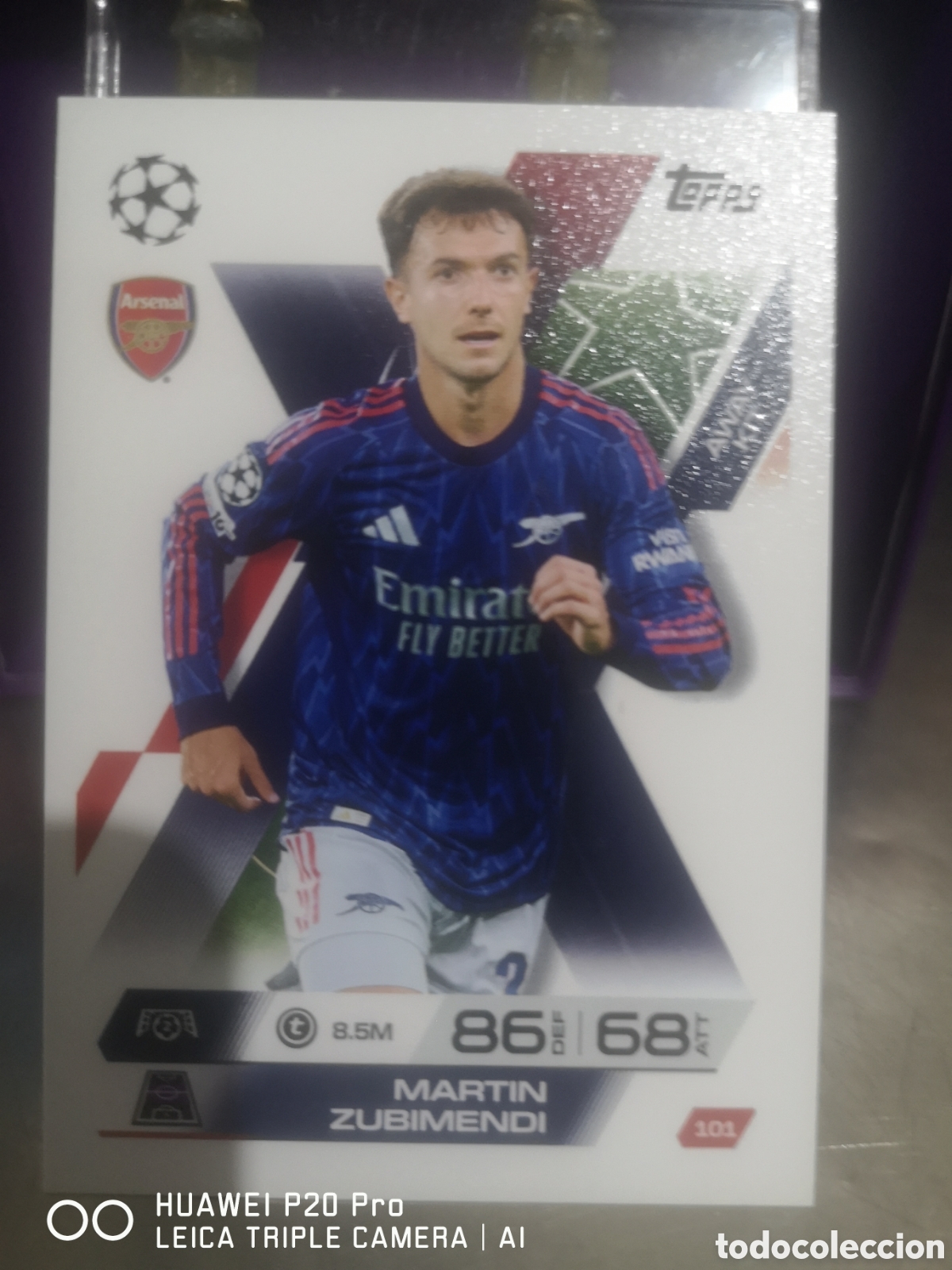 Cromos de F&uacute;tbol: MATCH ATTAX EXTRA 2025 2026 AWAY KIT MARTIN ZUBIMENDI 101 ARSENAL