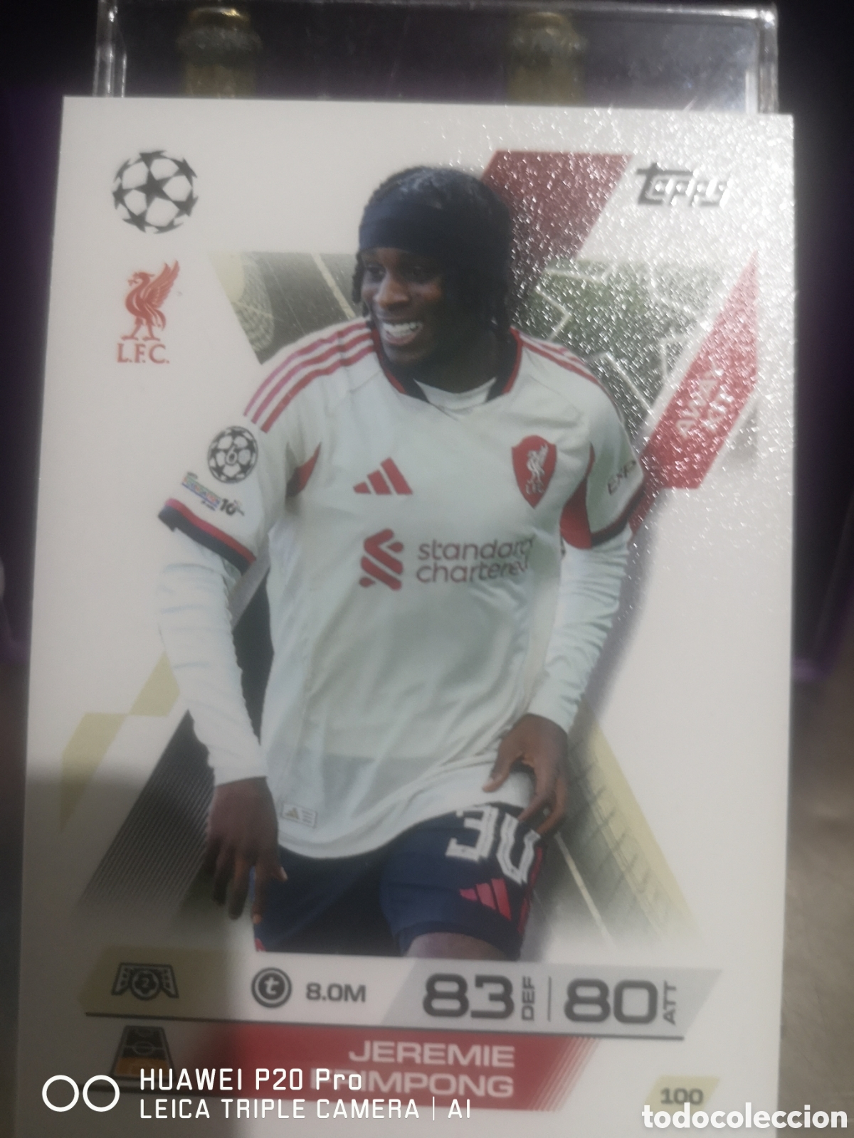 Cromos de F&uacute;tbol: MATCH ATTAX EXTRA 2025 2026 AWAY KIT JEREMIE FRIMPONG 100 LIVERPOOL