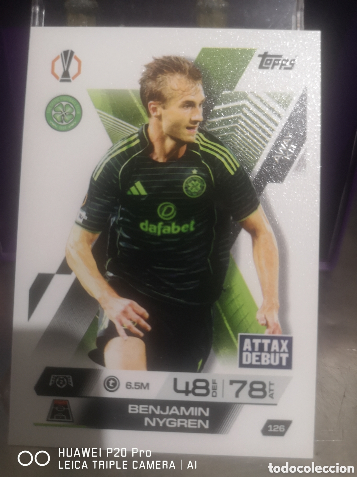 Cromos de F&uacute;tbol: MATCH ATTAX EXTRA 2025 2026 AWAY KIT BENJAMIN NYGREN 126 CELTIC