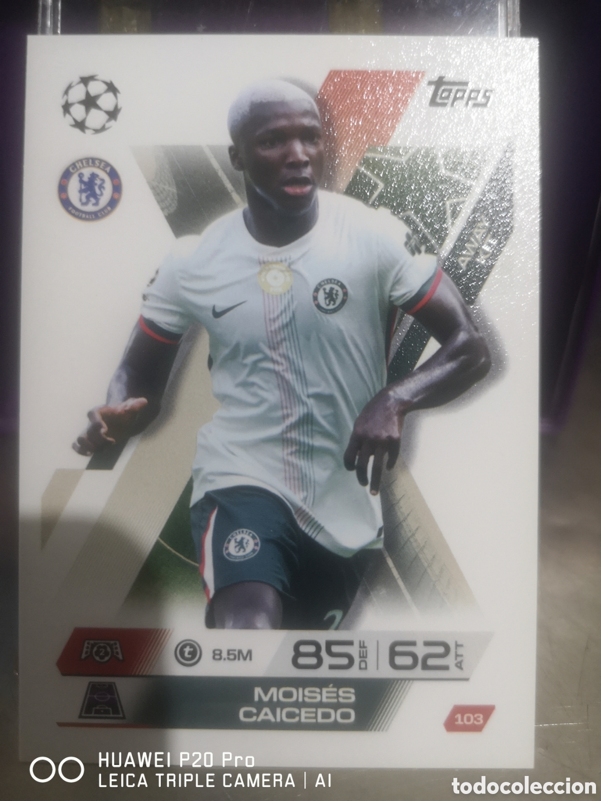 Cromos de F&uacute;tbol: MATCH ATTAX EXTRA 2025 2026 AWAY KIT MOISES CAICEDO 103 CHELSEA