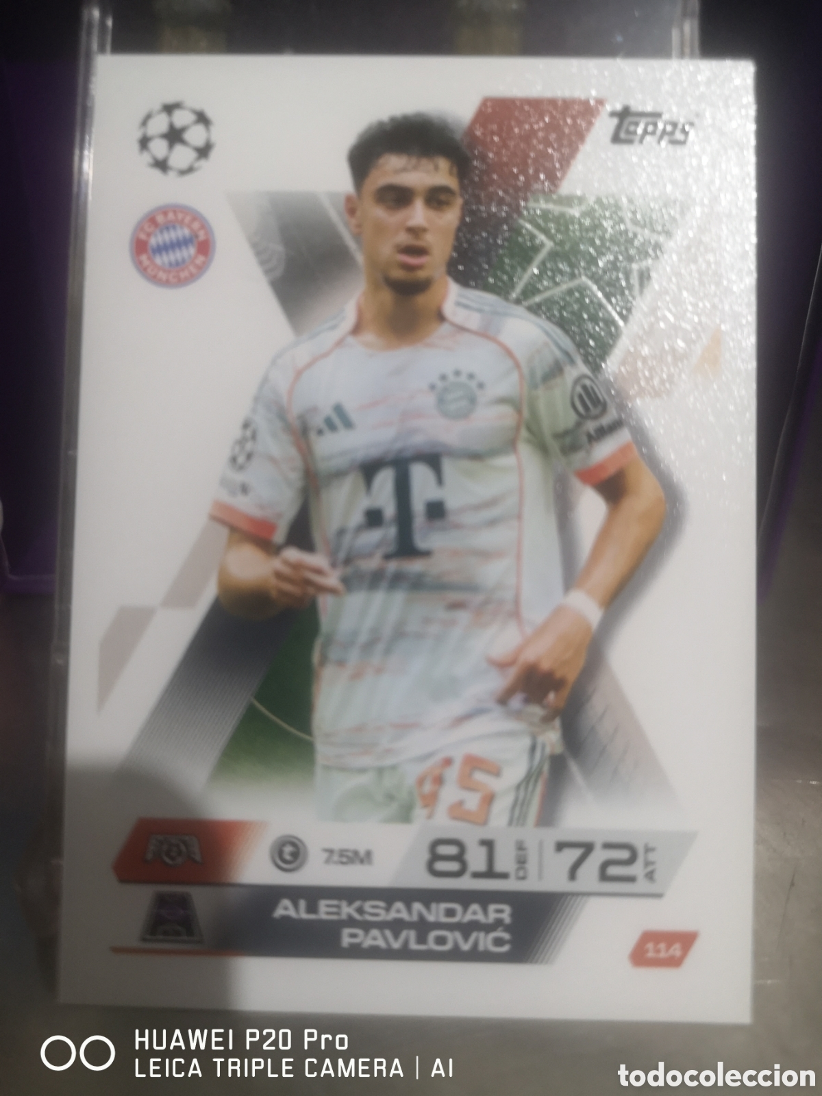 Cromos de F&uacute;tbol: MATCH ATTAX EXTRA 2025 2026 AWAY KIT ALEKSANDAR PAVLOVIC 114 BAYERN MUNCHEN