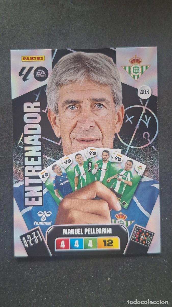 Cromos de F&uacute;tbol: L3 MANUEL PELLEGRINI ENTRENADOR REAL BETIS BALOMPIE 483 ADRENALYN XL LIGA 2025/2026 25 26 PANINI