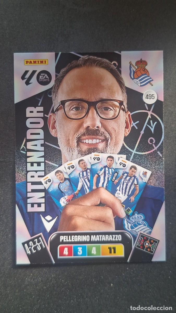 Cromos de F&uacute;tbol: L3 PELLEGRINO MATARAZZO ENTRENADOR REAL SOCIEDAD 495 ADRENALYN XL LIGA 2025/2026 25 26 PANINI