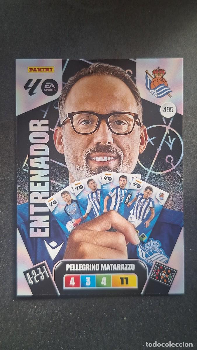 Cromos de F&uacute;tbol: L3 PELLEGRINO MATARAZZO ENTRENADOR REAL SOCIEDAD 495 ADRENALYN XL LIGA 2025/2026 25 26 PANINI