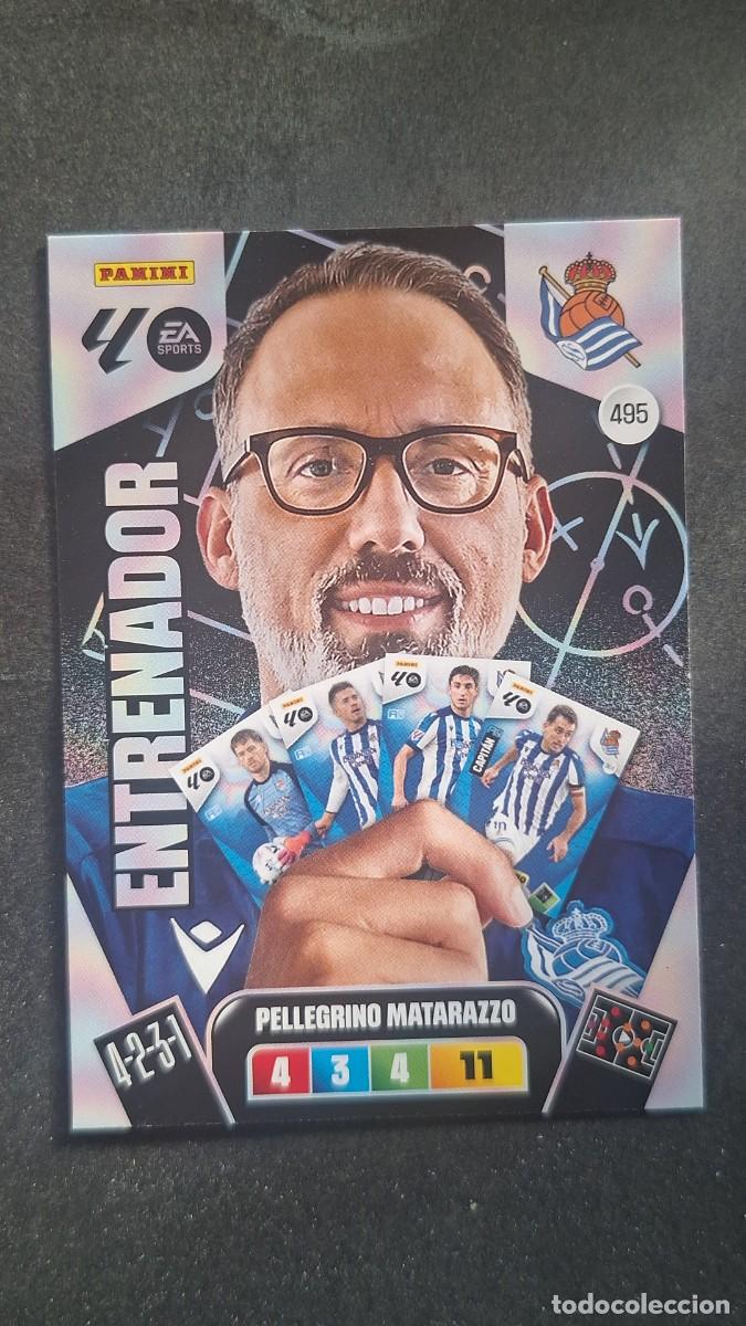 Cromos de F&uacute;tbol: L3 PELLEGRINO MATARAZZO ENTRENADOR REAL SOCIEDAD 495 ADRENALYN XL LIGA 2025/2026 25 26 PANINI