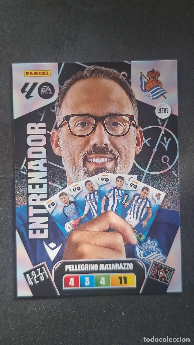 Cromos de F&uacute;tbol: L3 PELLEGRINO MATARAZZO ENTRENADOR REAL SOCIEDAD 495 ADRENALYN XL LIGA 2025/2026 25 26 PANINI