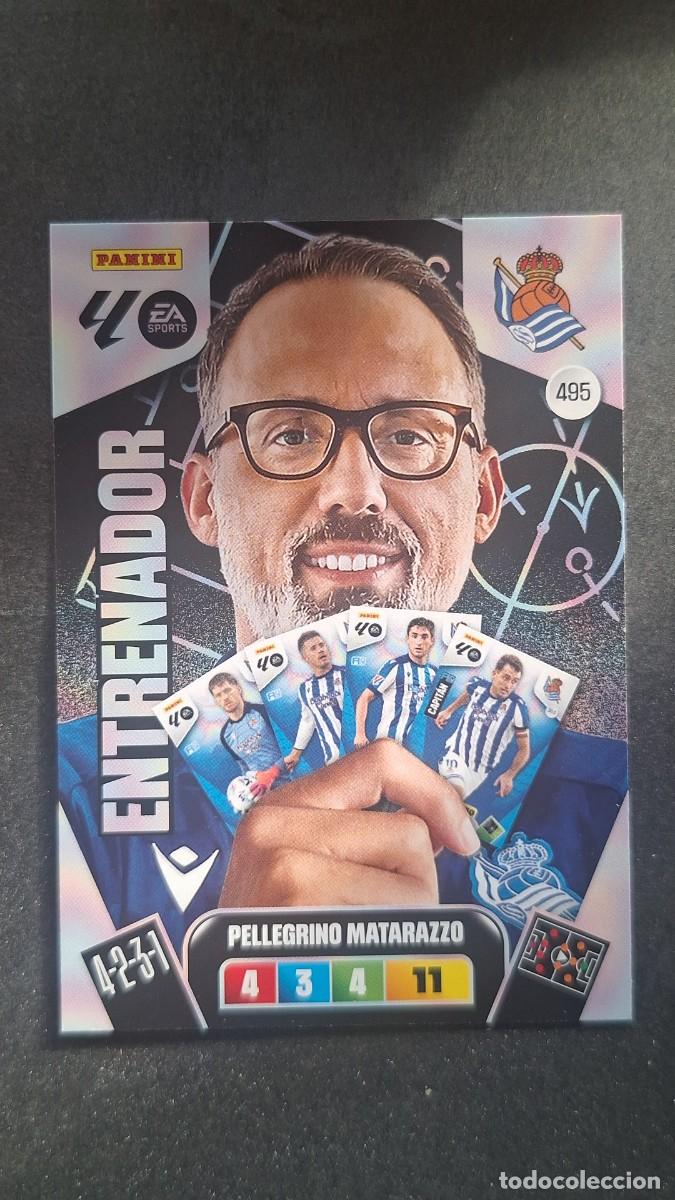 Cromos de F&uacute;tbol: L3 PELLEGRINO MATARAZZO ENTRENADOR REAL SOCIEDAD 495 ADRENALYN XL LIGA 2025/2026 25 26 PANINI