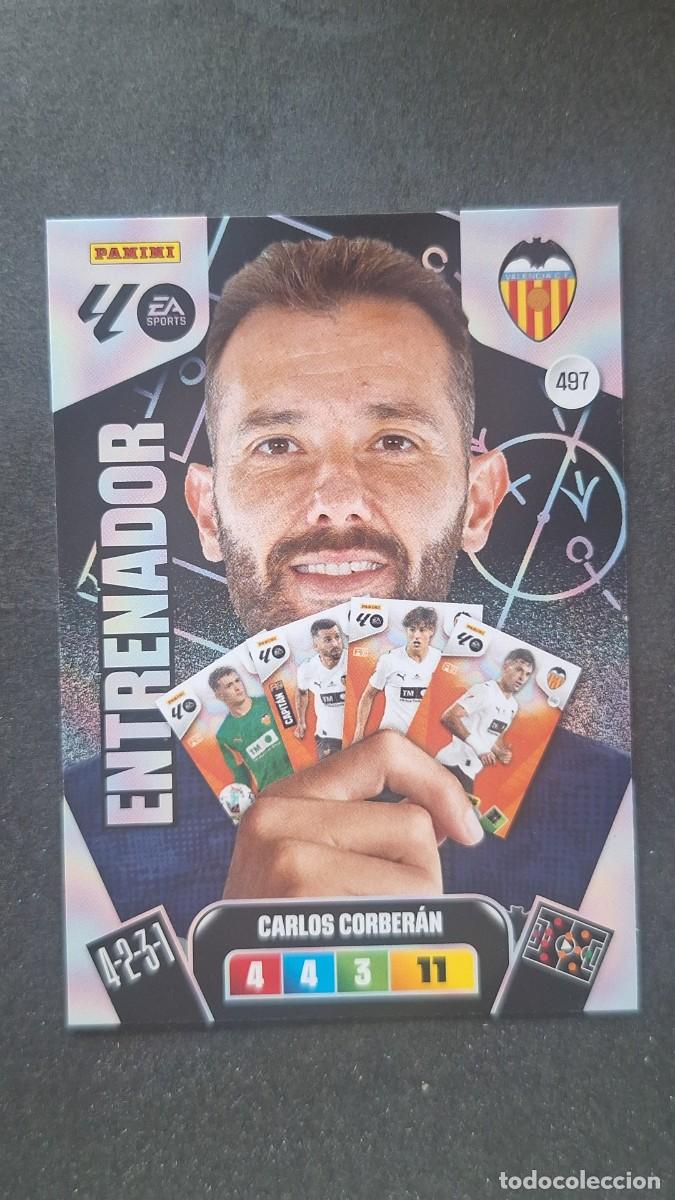 Cromos de F&uacute;tbol: L3 CARLOS CORBERAN ENTRENADOR VALENCIA C. F. 497 ADRENALYN XL LIGA 2025/2026 25 26 PANINI