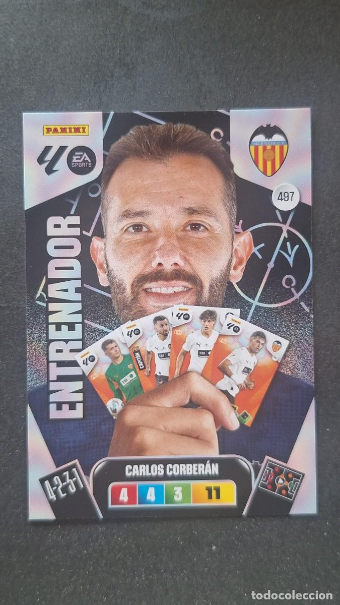 Cromos de F&uacute;tbol: L3 CARLOS CORBERAN ENTRENADOR VALENCIA C. F. 497 ADRENALYN XL LIGA 2025/2026 25 26 PANINI