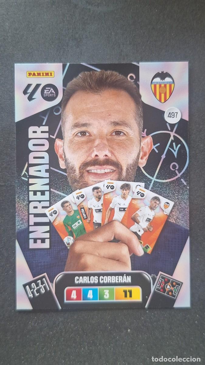Cromos de F&uacute;tbol: L3 CARLOS CORBERAN ENTRENADOR VALENCIA C. F. 497 ADRENALYN XL LIGA 2025/2026 25 26 PANINI