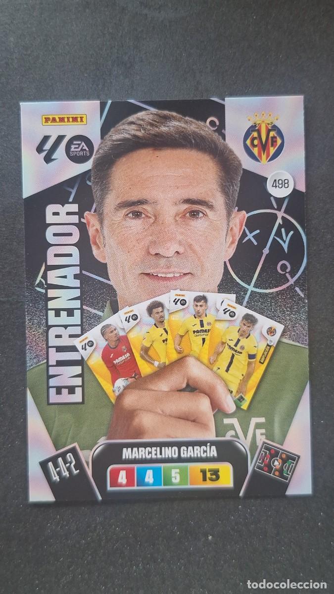 Cromos de F&uacute;tbol: L3 MARCELINO GARCIA ENTRENADOR VILLARREAL C. F. 498 ADRENALYN XL LIGA 2025/2026 25 26 PANINI