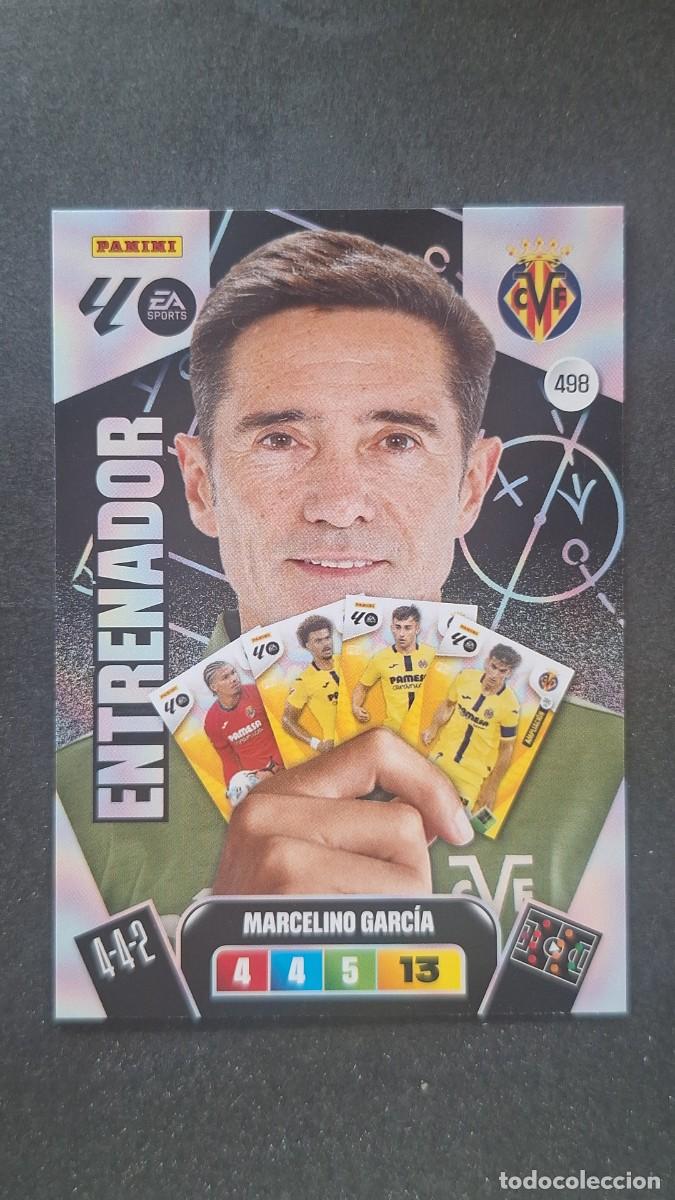 Cromos de F&uacute;tbol: L3 MARCELINO GARCIA ENTRENADOR VILLARREAL C. F. 498 ADRENALYN XL LIGA 2025/2026 25 26 PANINI