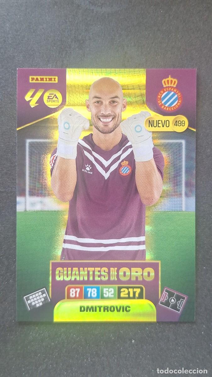Cromos de F&uacute;tbol: L3 DMITROVIC R. C. D. ESPA&Ntilde;OL 498 NUEVO GUANTES DE ORO ADRENALYN XL LIGA 2025/2026 25 26 PANINI