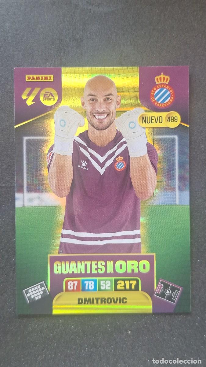 Cromos de F&uacute;tbol: L3 DMITROVIC R. C. D. ESPA&Ntilde;OL 498 NUEVO GUANTES DE ORO ADRENALYN XL LIGA 2025/2026 25 26 PANINI