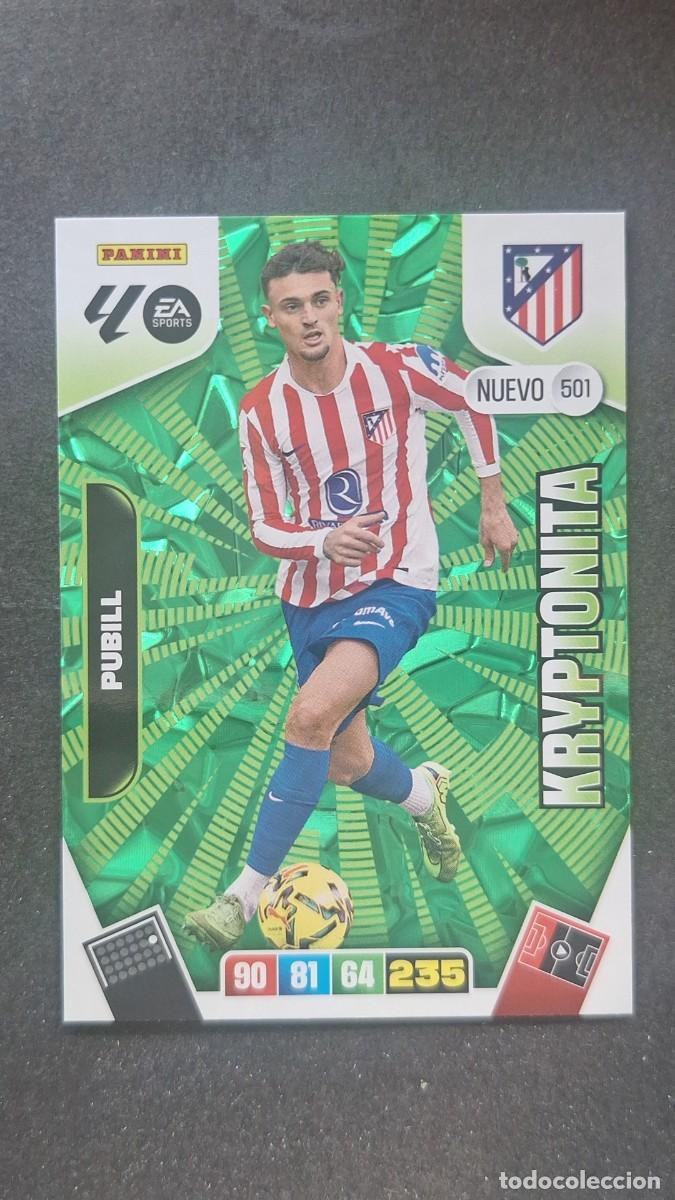 Cromos de F&uacute;tbol: L3 PUBILL ATLETICO DE MADRID 501 NUEVO KRYPTONITA ADRENALYN XL LIGA 2025/2026 25 26 PANINI