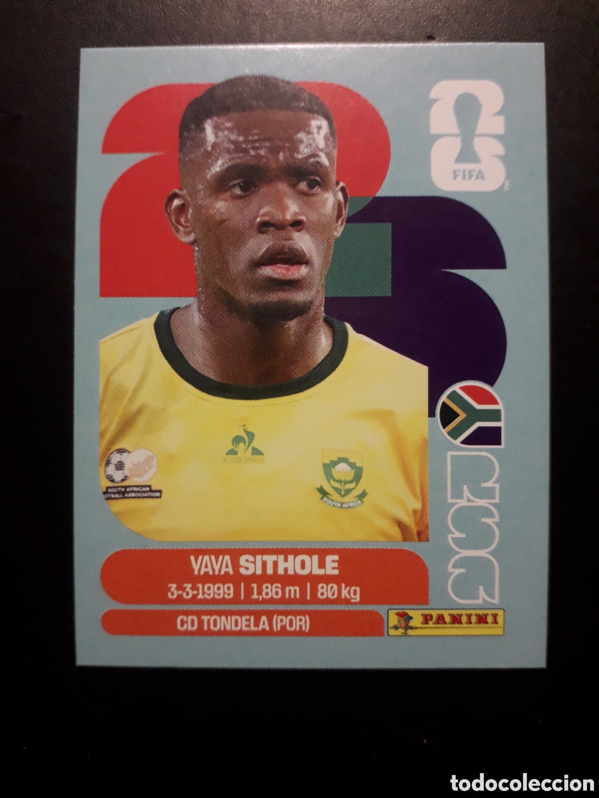 Cromos de F&uacute;tbol: SITHOLE SUD&Aacute;FRICA RSA 15 MUNDIAL F&Uacute;TBOL 2026 FIFA WORLD CUP PANINI SIN PEGAR PEDIDO M&Iacute;NIMO 3&euro;