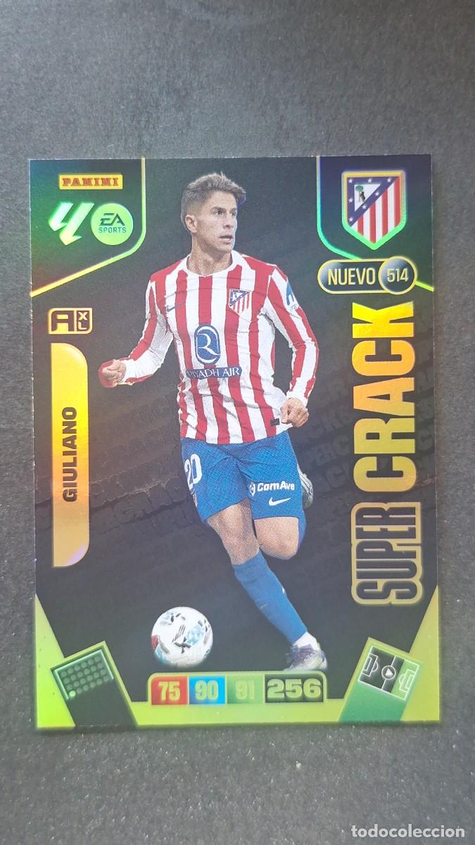Cromos de F&uacute;tbol: L3 GIULIANO ATLTICO DE MADRID 514 NUEVO SUPER CRACK ADRENALYN XL LIGA 2025/2026 25 26 PANINI