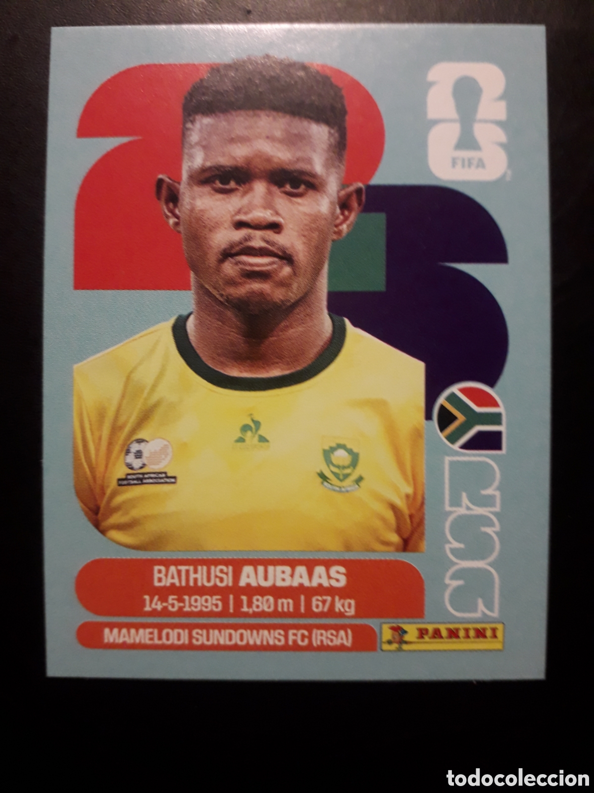Cromos de F&uacute;tbol: AUBAAS SUD&Aacute;FRICA RSA 14 MUNDIAL F&Uacute;TBOL 2026 FIFA WORLD CUP PANINI SIN PEGAR PEDIDO M&Iacute;NIMO 3&euro;