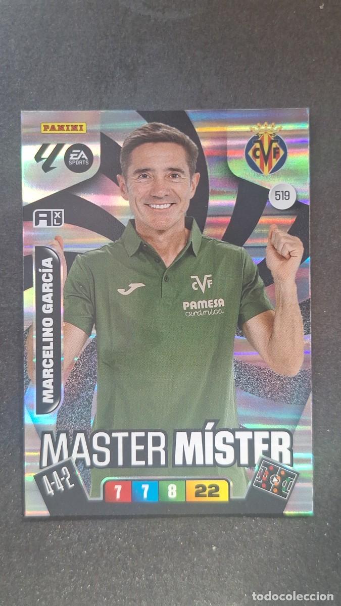 Cromos de F&uacute;tbol: L3 MARCELINO GARCIA ENTRENADOR VILLARREAL C.F. 519 MASTER MISTER ADRENALYN XL LIGA 25 26 PANINI