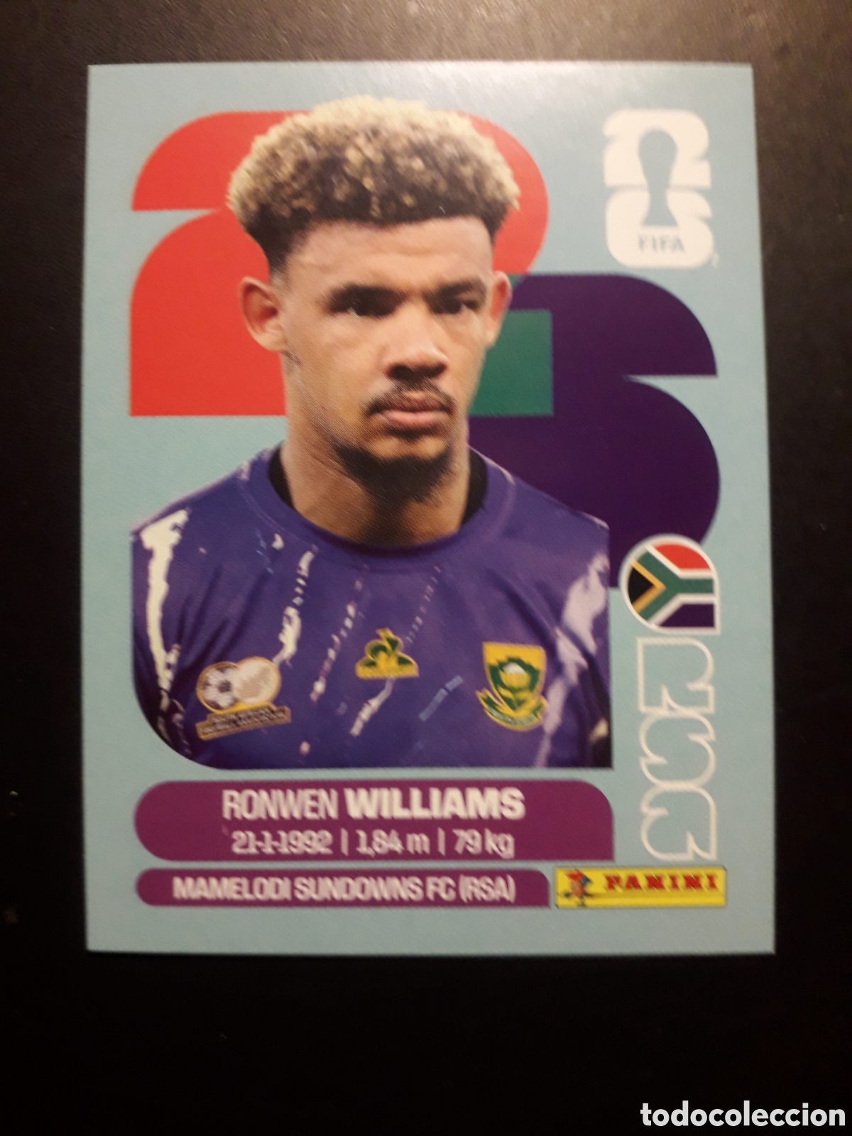 Cromos de F&uacute;tbol: WILLIAMS SUD&Aacute;FRICA RSA 2 MUNDIAL F&Uacute;TBOL 2026 FIFA WORLD CUP PANINI SIN PEGAR PEDIDO M&Iacute;NIMO 3&euro;