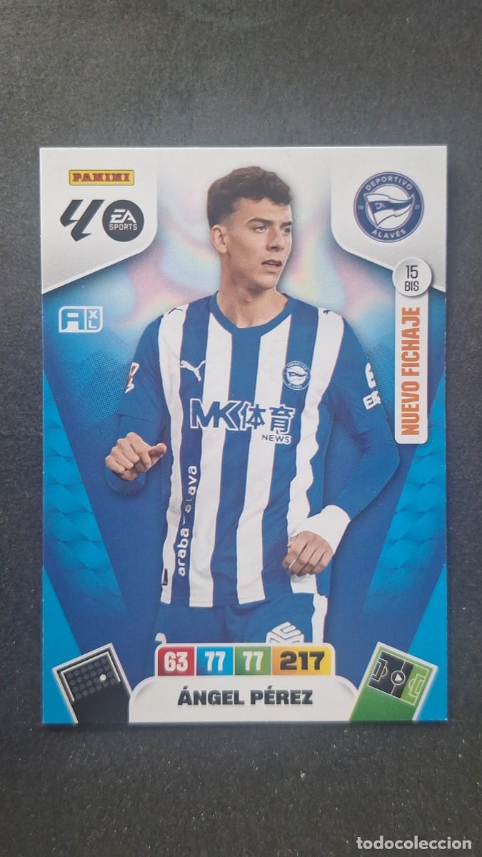 Cromos de F&uacute;tbol: L3 ANGEL PEREZ DEPORTIVO ALAVES 15 BIS NUEVO FICHAJE ADRENALYN XL LIGA 2025/2026 25 26 PANINI