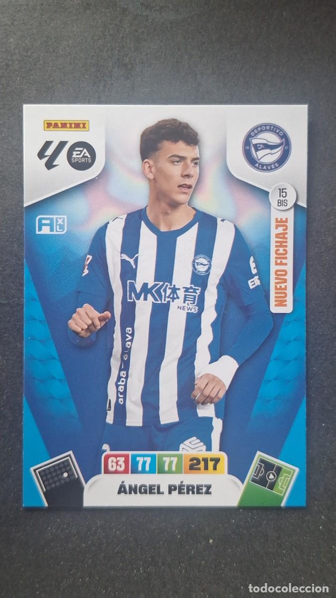 Cromos de F&uacute;tbol: L3 ANGEL PEREZ DEPORTIVO ALAVES 15 BIS NUEVO FICHAJE ADRENALYN XL LIGA 2025/2026 25 26 PANINI
