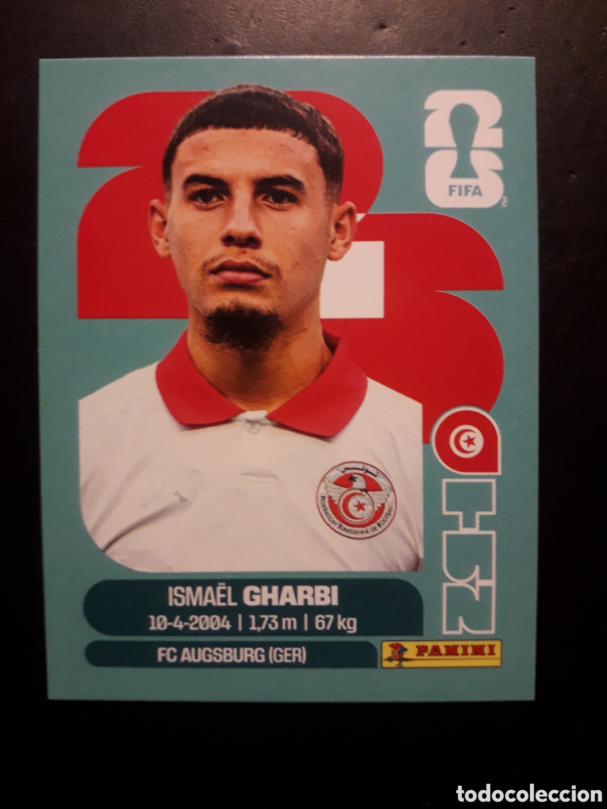 Cromos de F&uacute;tbol: GHARBI T&Uacute;NEZ TUN 18 MUNDIAL F&Uacute;TBOL 2026 FIFA WORLD CUP PANINI SIN PEGAR PEDIDO M&Iacute;NIMO 3&euro;.