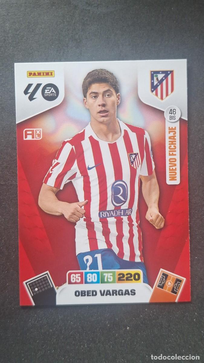 Cromos de F&uacute;tbol: L3 OBED VARGAS ATLETICO DE MADRID 46 BIS NUEVO FICHAJE ADRENALYN XL LIGA 2025/2026 25 26 PANINI