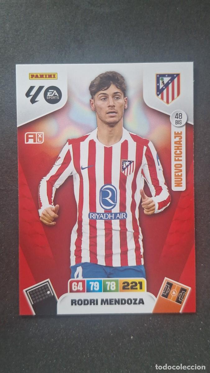 Cromos de F&uacute;tbol: L3 RODRI MENDOZA ATLETICO DE MADRID 48 BIS NUEVO FICHAJE ADRENALYN XL LIGA 2025/2026 25 26 PANINI