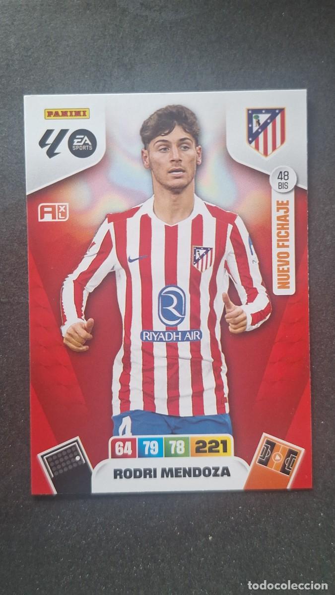Cromos de F&uacute;tbol: L3 RODRI MENDOZA ATLETICO DE MADRID 48 BIS NUEVO FICHAJE ADRENALYN XL LIGA 2025/2026 25 26 PANINI