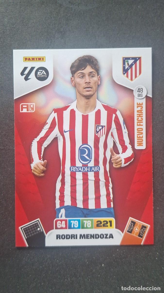 Cromos de F&uacute;tbol: L3 RODRI MENDOZA ATLETICO DE MADRID 48 BIS NUEVO FICHAJE ADRENALYN XL LIGA 2025/2026 25 26 PANINI