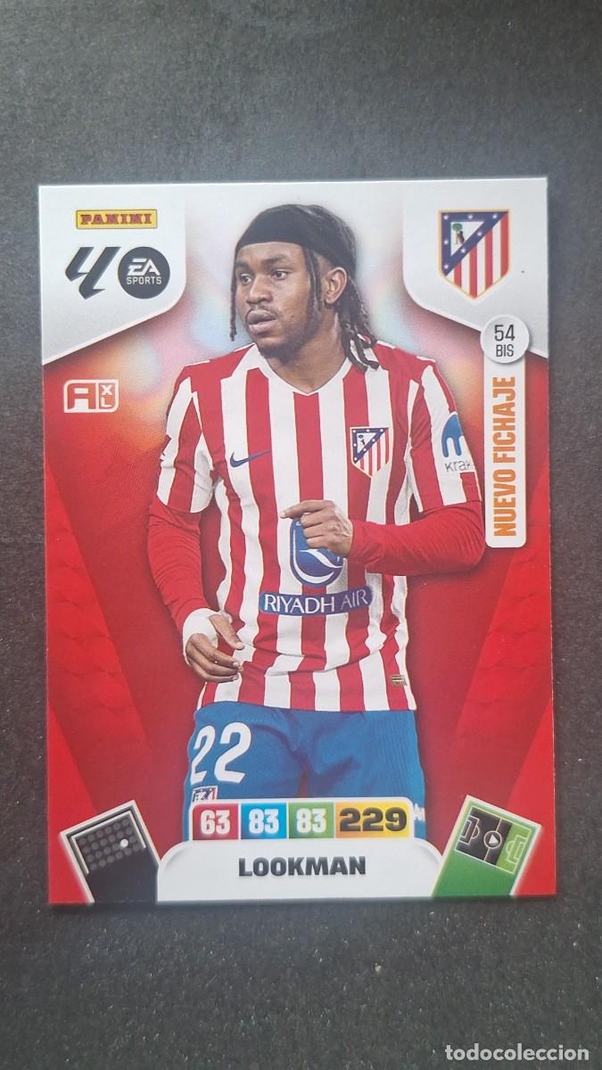 Cromos de F&uacute;tbol: L3 LOOKMAN ATLETICO DE MADRID 54 BIS NUEVO FICHAJE ADRENALYN XL LIGA 2025/2026 25 26 PANINI