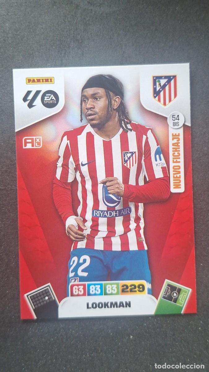 Cromos de F&uacute;tbol: L3 LOOKMAN ATLETICO DE MADRID 54 BIS NUEVO FICHAJE ADRENALYN XL LIGA 2025/2026 25 26 PANINI