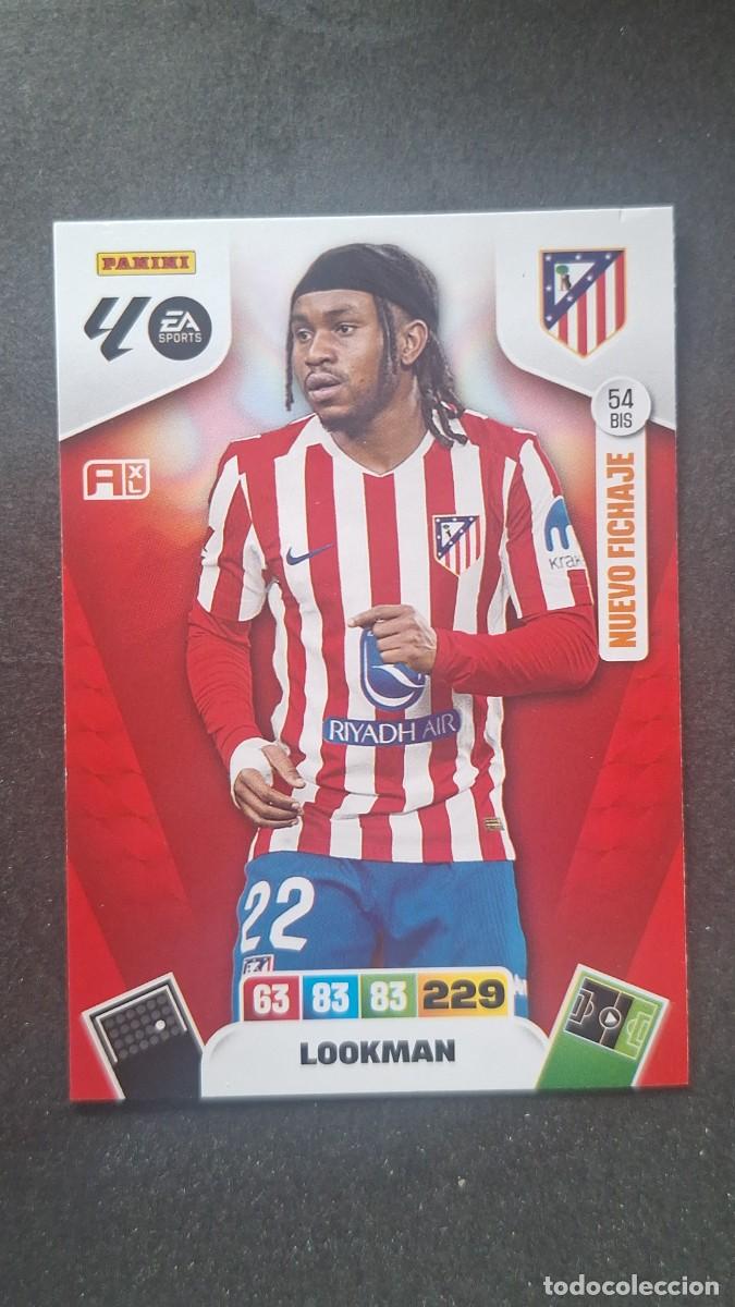Cromos de F&uacute;tbol: L3 LOOKMAN ATLETICO DE MADRID 54 BIS NUEVO FICHAJE ADRENALYN XL LIGA 2025/2026 25 26 PANINI