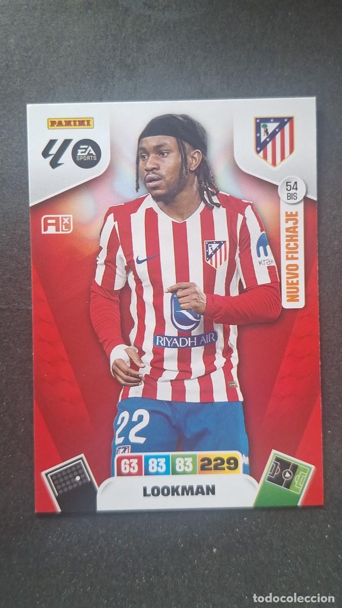 Cromos de F&uacute;tbol: L3 LOOKMAN ATLETICO DE MADRID 54 BIS NUEVO FICHAJE ADRENALYN XL LIGA 2025/2026 25 26 PANINI