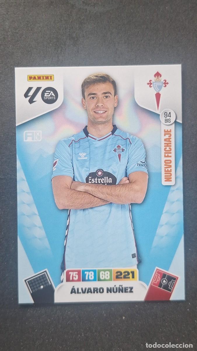 Cromos de F&uacute;tbol: L3 ALVARO NU&Ntilde;EZ CELTA DE VIGO 94 BIS NUEVO FICHAJE ADRENALYN XL LIGA 2025/2026 25 26 PANINI