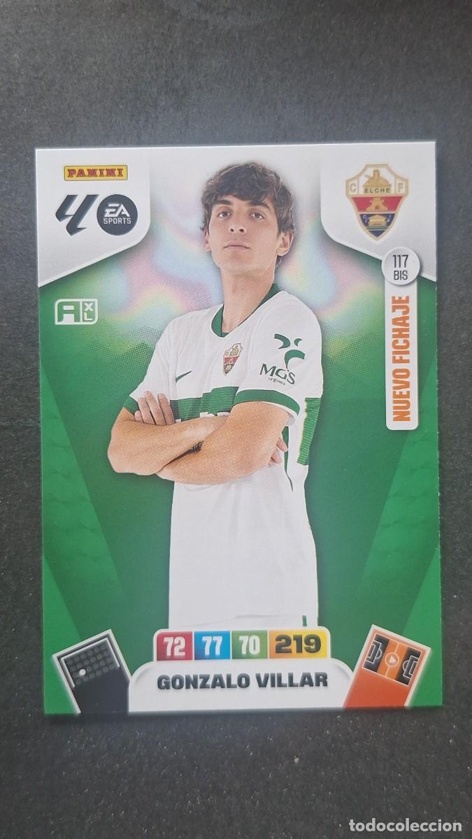 Cromos de F&uacute;tbol: L3 GONZALO VILLAR ELCHE C. F. 117 BIS NUEVO FICHAJE ADRENALYN XL LIGA 2025/2026 25 26 PANINI