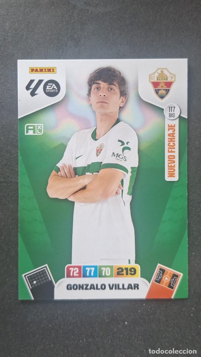 Cromos de F&uacute;tbol: L3 GONZALO VILLAR ELCHE C. F. 117 BIS NUEVO FICHAJE ADRENALYN XL LIGA 2025/2026 25 26 PANINI