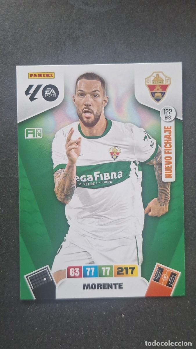 Cromos de F&uacute;tbol: L3 MORENTE ELCHE C. F. 122 BIS NUEVO FICHAJE ADRENALYN XL LIGA 2025/2026 25 26 PANINI