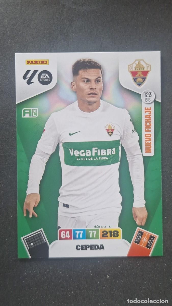 Cromos de F&uacute;tbol: L3 CEPEDA ELCHE C. F. 123 BIS NUEVO FICHAJE ADRENALYN XL LIGA 2025/2026 25 26 PANINI