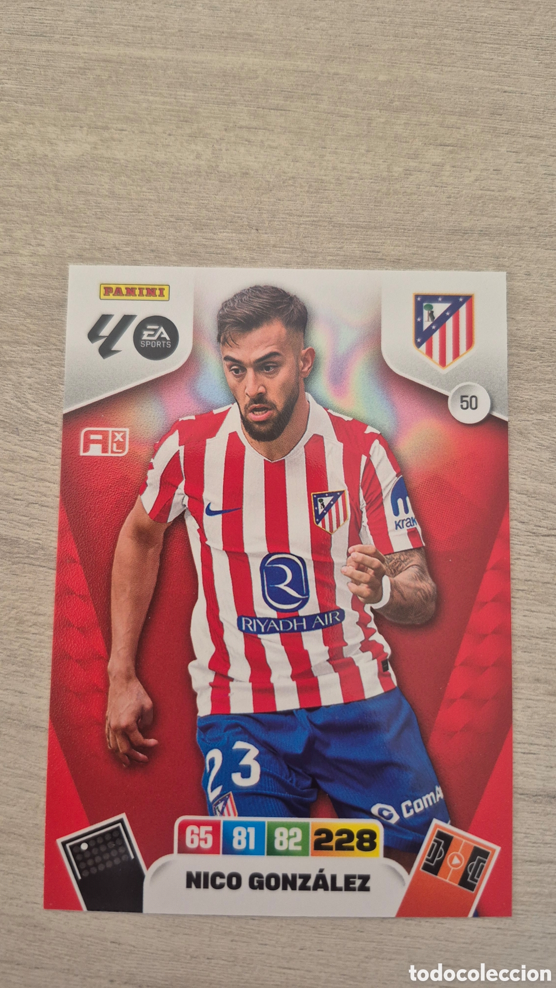 Cartes &agrave; collectionner de Football: N&deg;50 Atl&eacute;tico de Madrid Nico Gonz&aacute;lez Adrenalyn 25/26