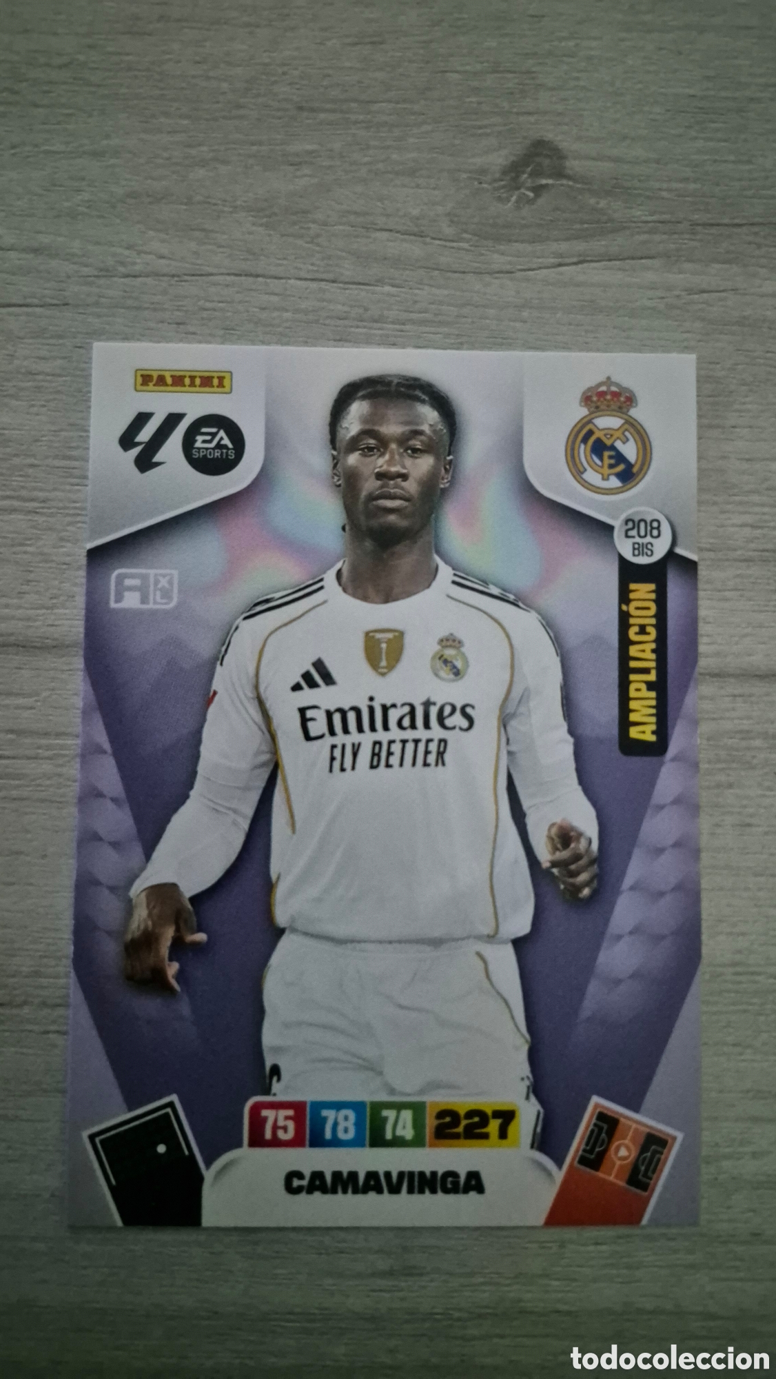 Fu&szlig;ball-Sticker: N&deg;208Bis Real Madrid Camavinga Adrenalyn 25/26