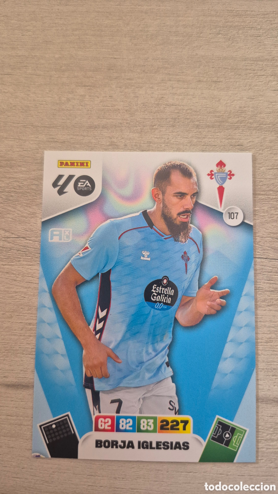 Cromos de F&uacute;tbol: N&deg;107 Celta de Vigo Borja Iglesias Adrenalyn 25/26