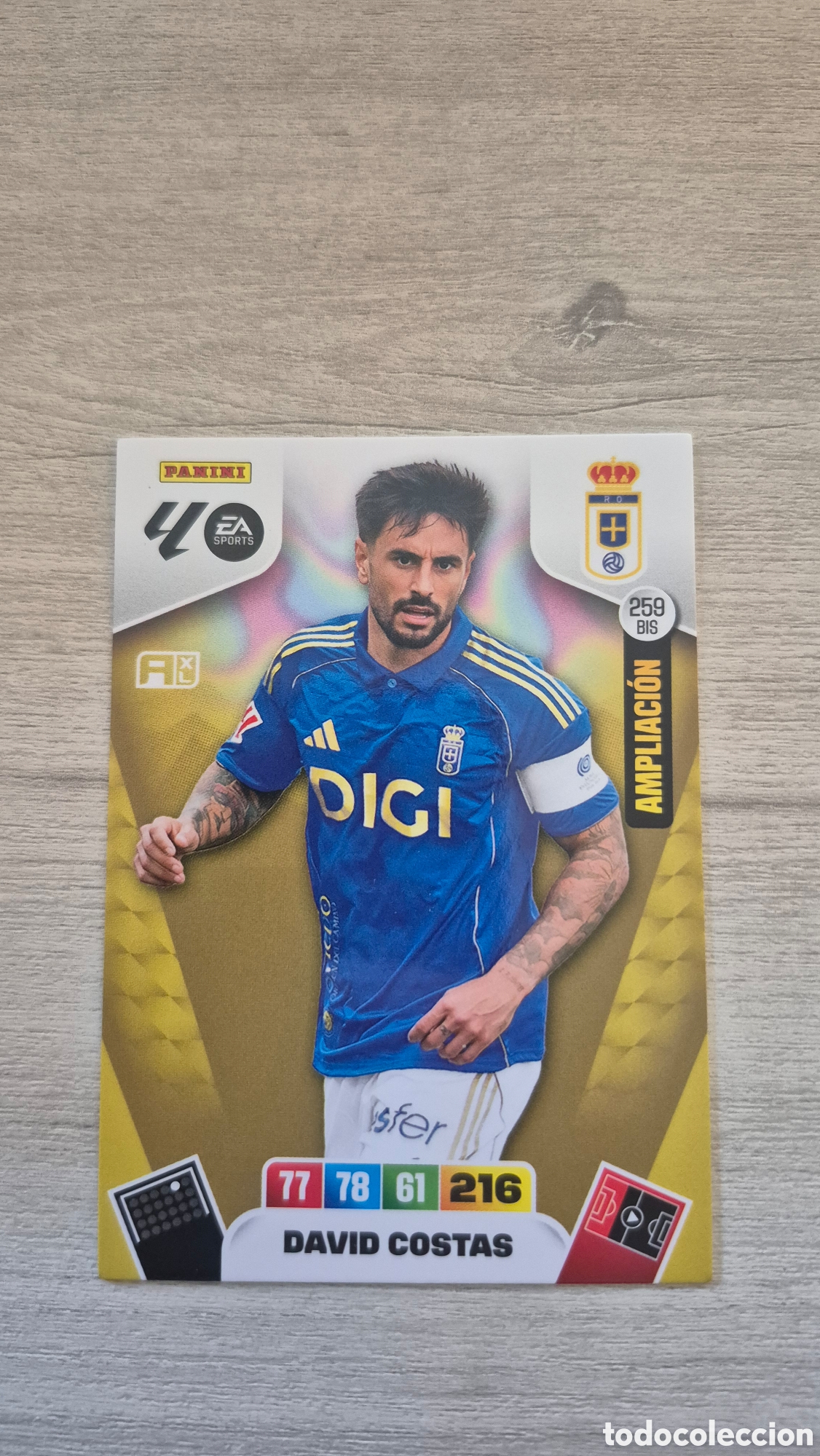 Football Stickers: N&deg;259Bis Oviedo David Costas Adrenalyn 25/26