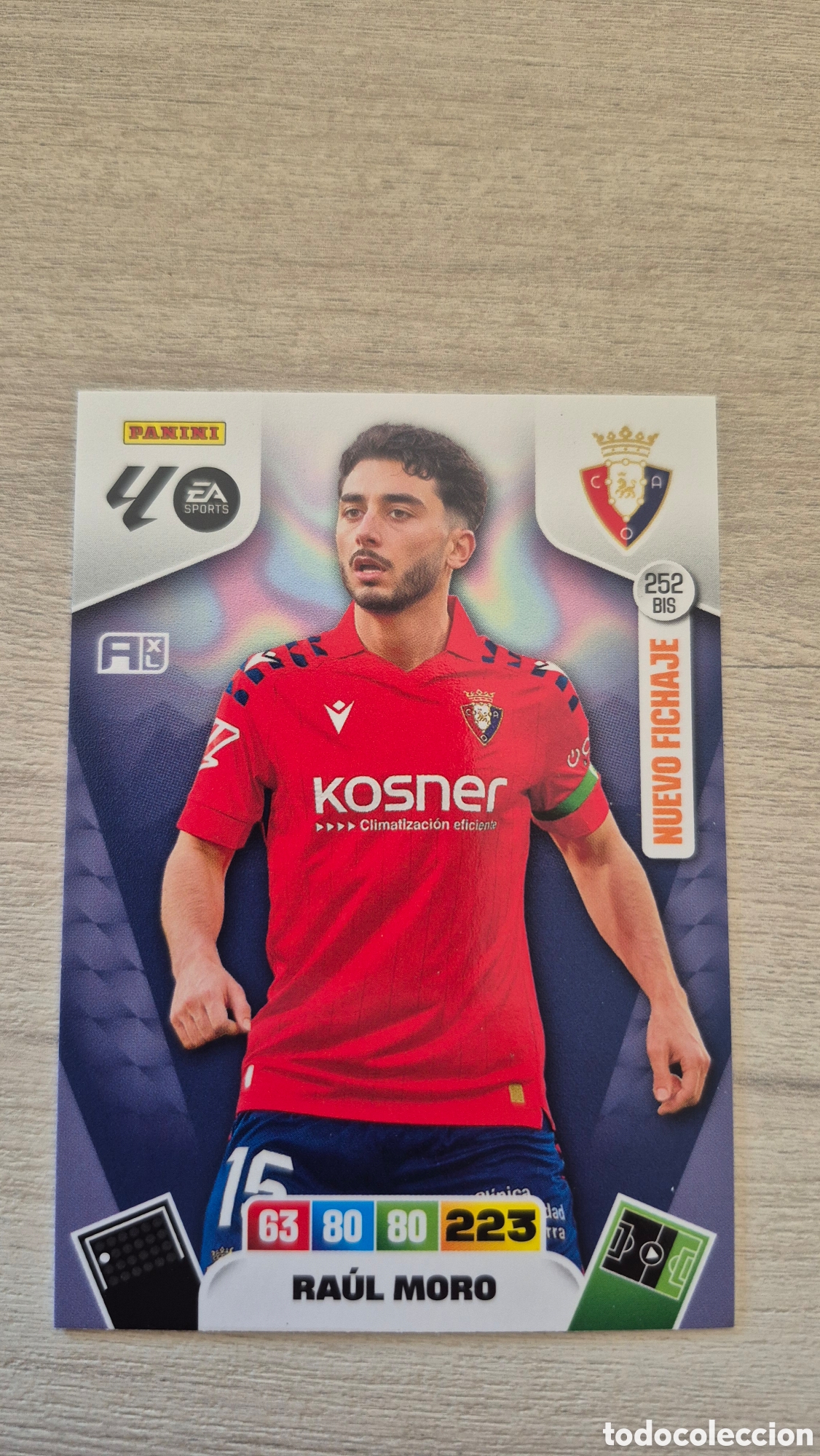 Cromos de Futebol: N&deg;252Bis Osasuna Raul Moro Adrenalyn 25/26