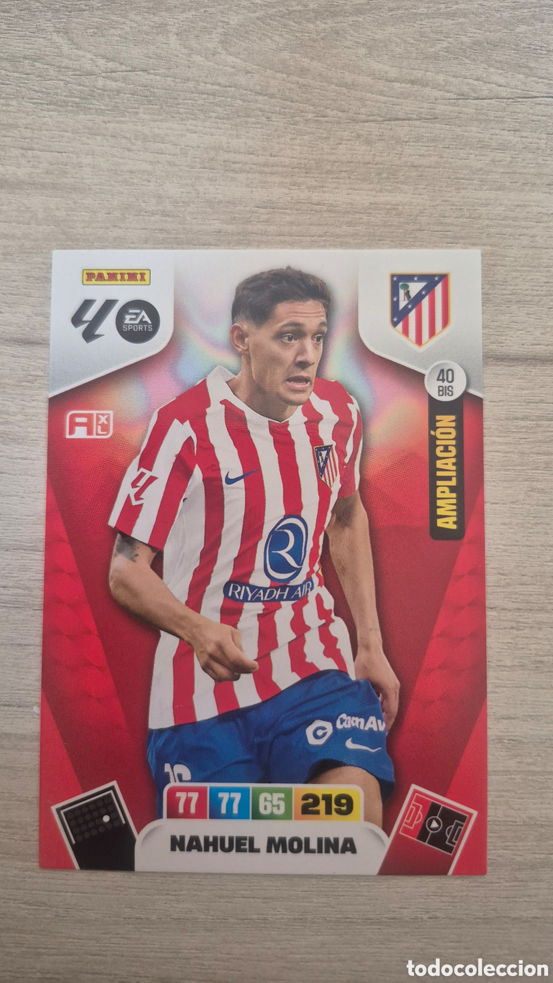 Cromos de F&uacute;tbol: N&deg;40Bis Atl&eacute;tico de Madrid Nahuel Molina Adrenalyn 25/26